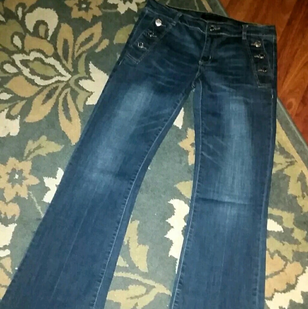 Joe's trouser jeans with gold buttons sz 4
